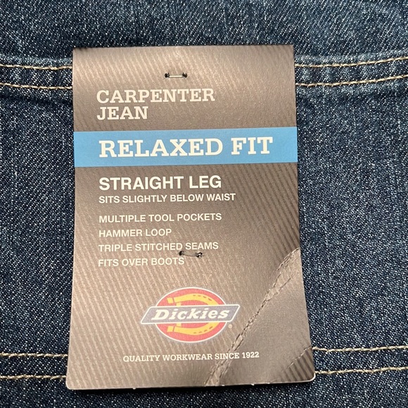 Dickies Carpenter Jeans Relaxed Fit Straight Leg Sizes Available: 38x32 - Picture 3 of 3